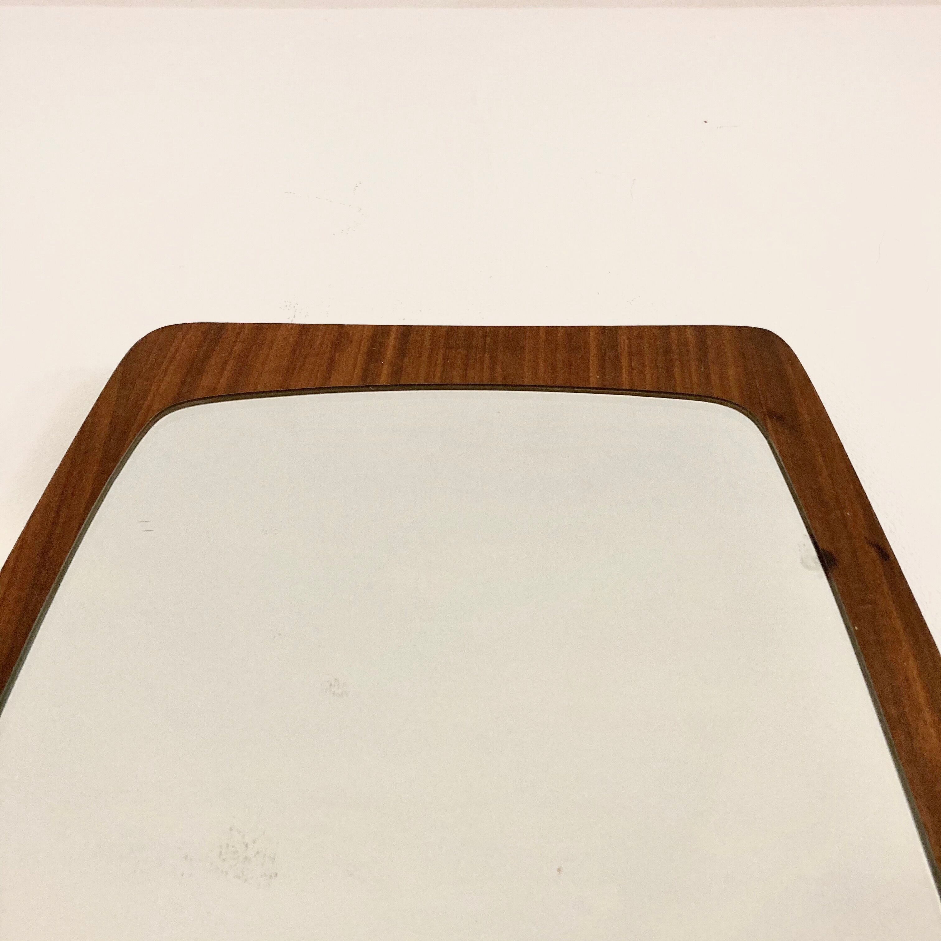 Scandinavian style mirror in vintage wood