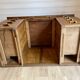 Bureau de ministre vintage double caisson en chêne – Milieu de pièce