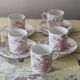 Vintage Coffee Set - 6 Cups and 6 Saucers - Crown Devon Brand