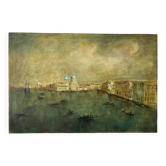 Vue de Venise, huile sur toile signé