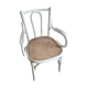 Chair / armchair cannage and wood painted shaby vintage