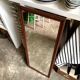 Rectangular mirror in dark wood