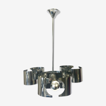 1970  Italian aluminum suspension lamp