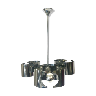 1970  Italian aluminum suspension lamp