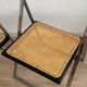 Paire de chaises pliantes italiennes en cannage