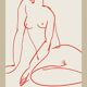 Female figure giclee art print, 50x70cm