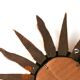 Wooden sun mirror, 60s - 23cm