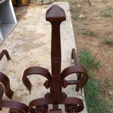 Pair of old wrought iron chenets