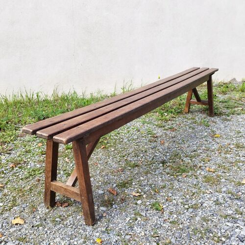Old wooden bench vintage country