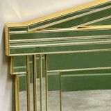 Large Vintage Horizontal Hollywood Regency Mirror by De Knudt, Belgium 1980