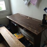 School desk 2 places of the forties