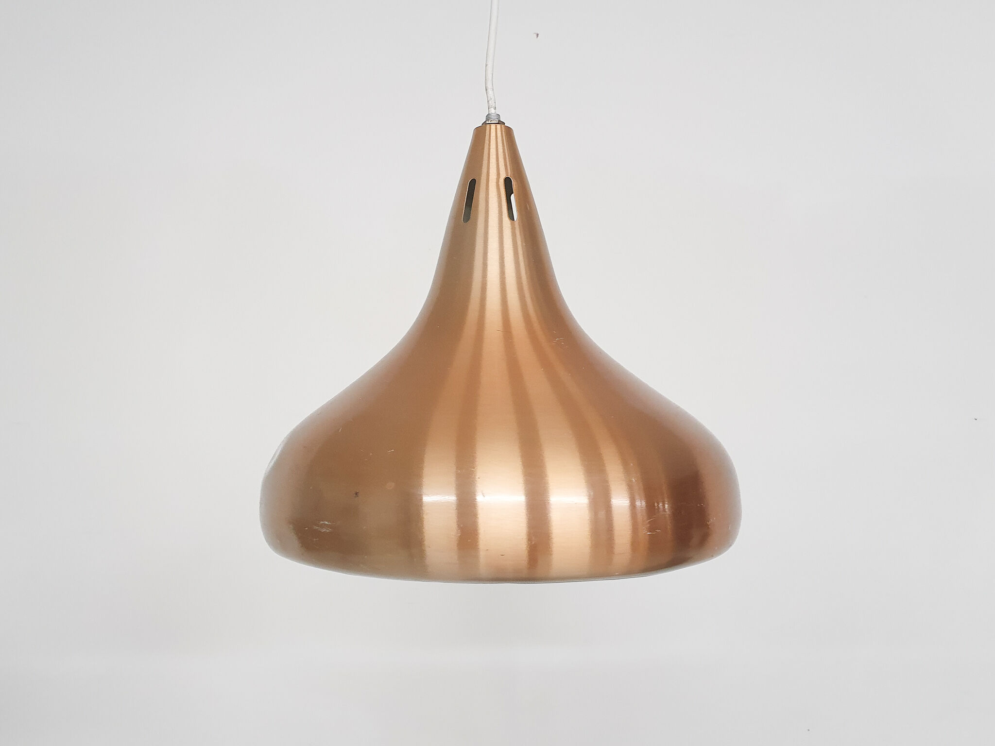 Vintage copper pendant light, Denmark 1960's