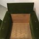 Paire de fauteuils, velours vert à roulettes, des années 70