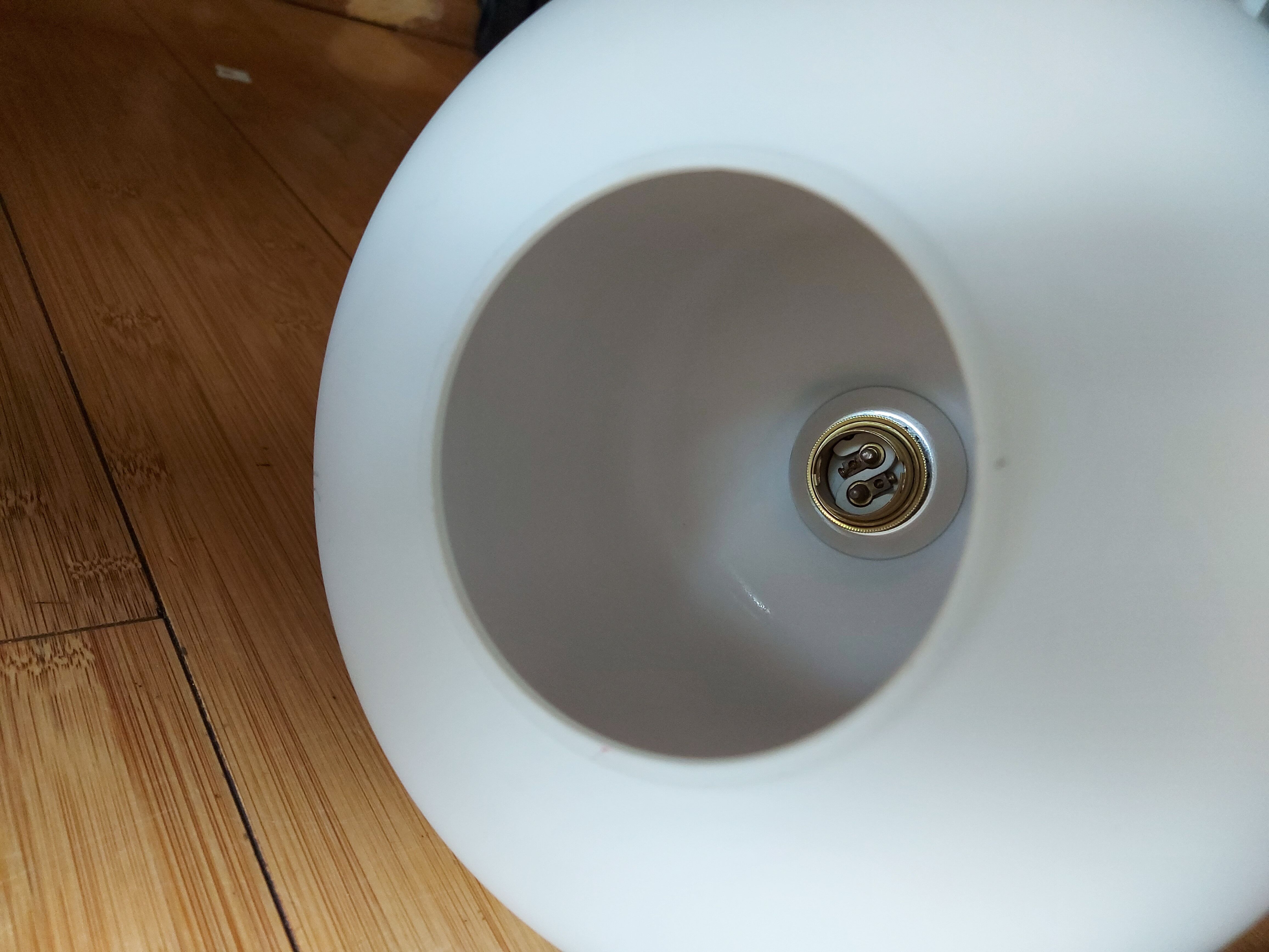 Hanging design white opaline