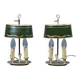 Pair of "Bouillotte" Lamps in Brass, Empire Style – Early 20th Century