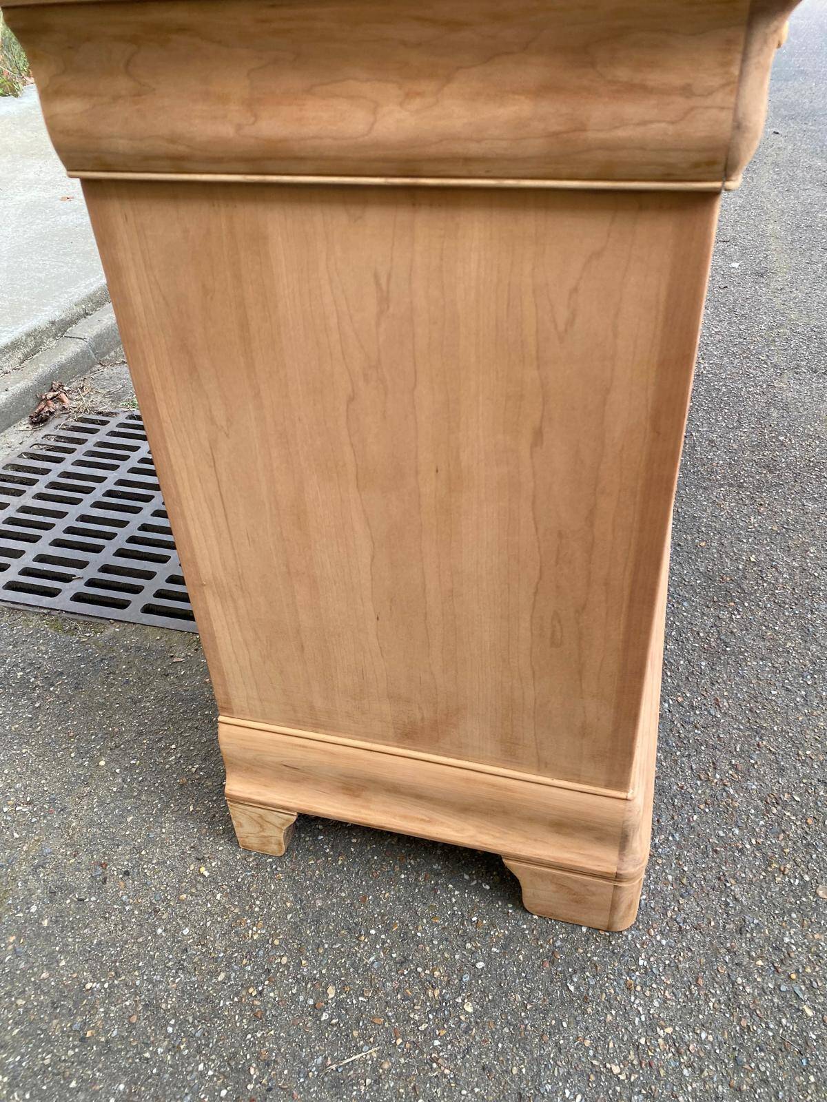 Louis Philippe rustic buffet, vintage, renovated in wood from the 1960s.