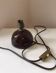 Pied de lampe en terre cuite vernissée vintage