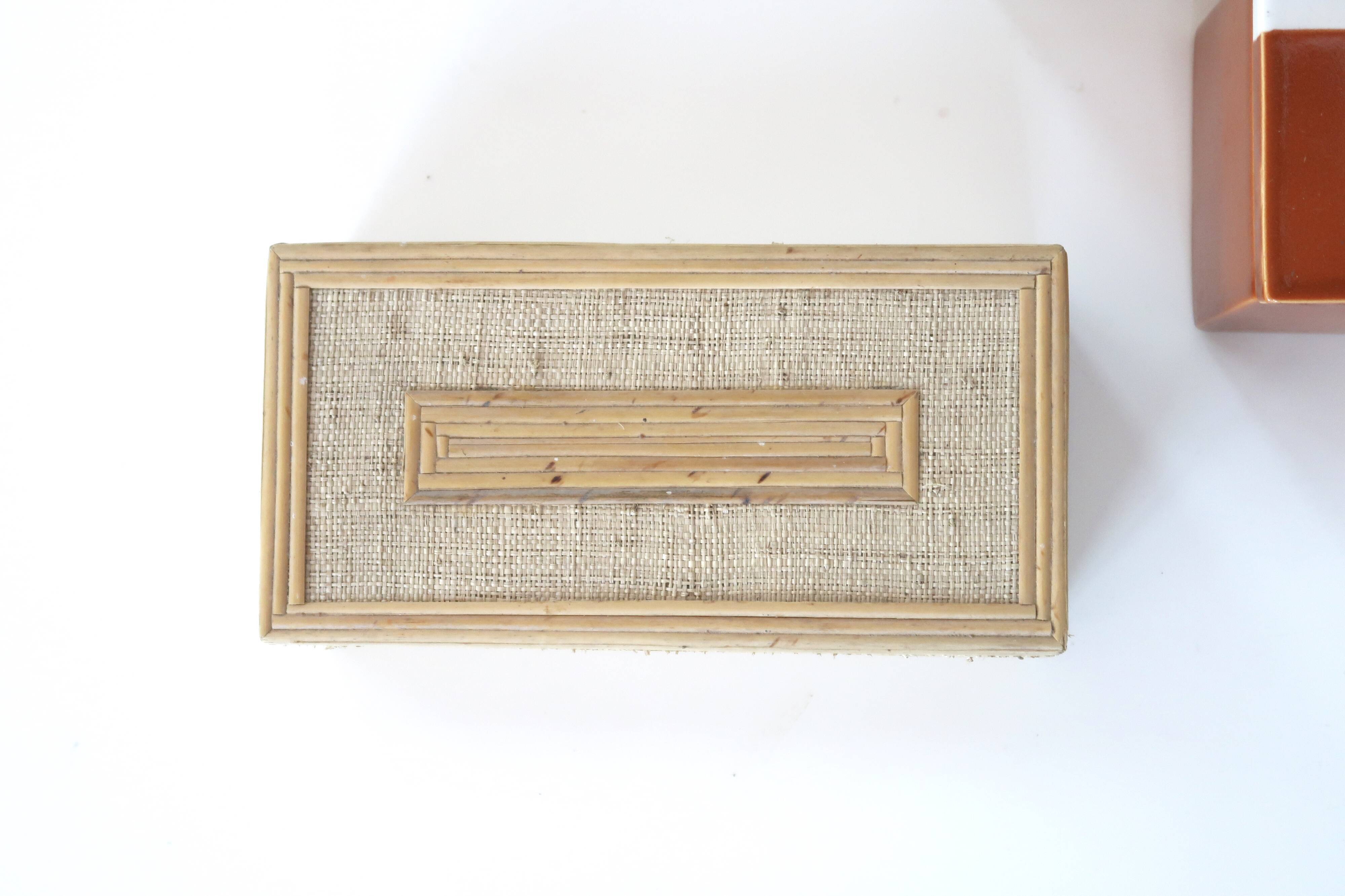 Bamboo jute box, 60s