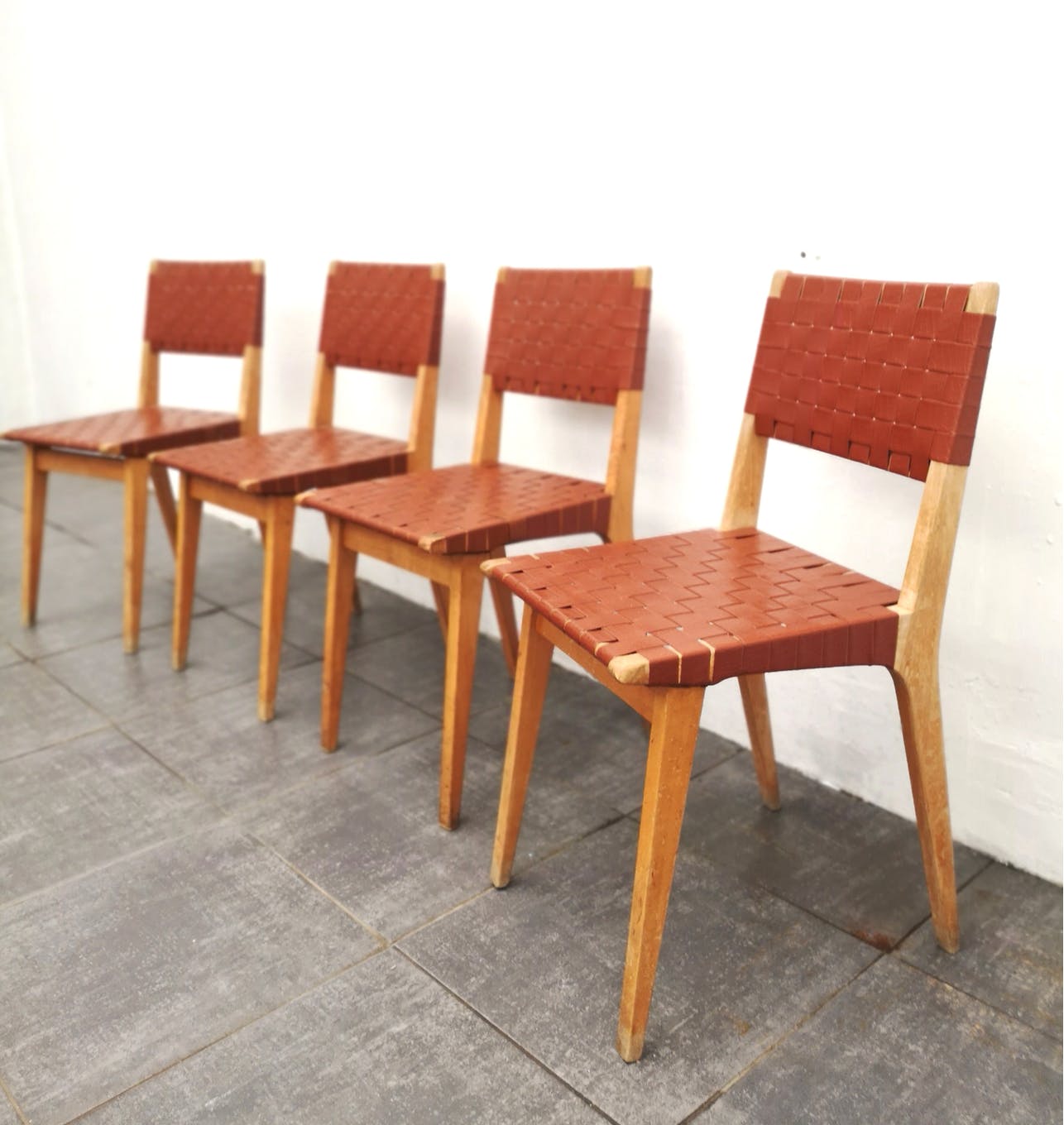 Set of 4 chairs Jens Risom for Knoll