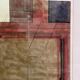 Work by Gérard Dechamps, painting using sewing and chalk techniques