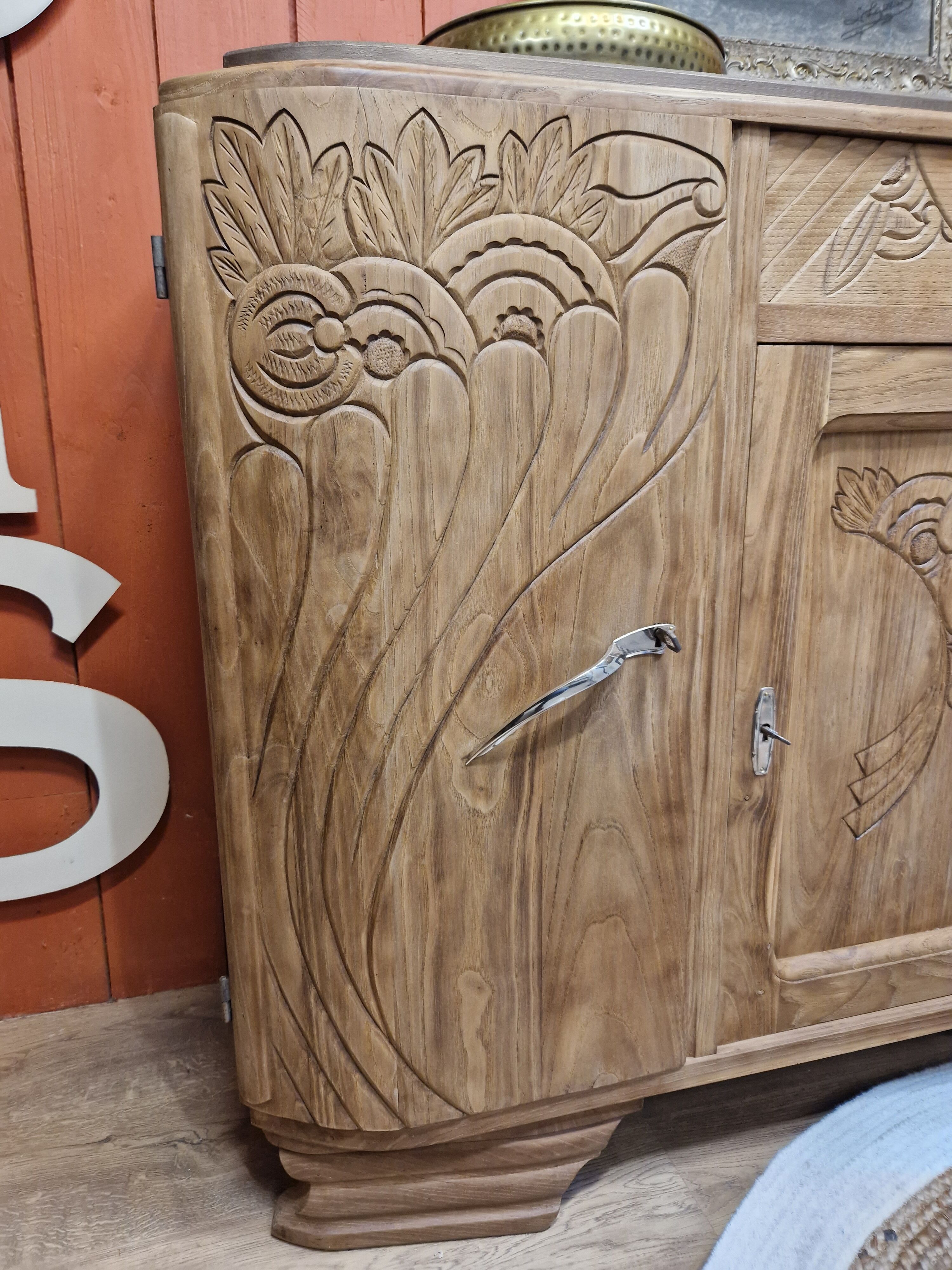 Renovated art deco oak sideboard