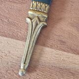 Pair of Empire style wall sconces in gilded bronze and green lacquer.