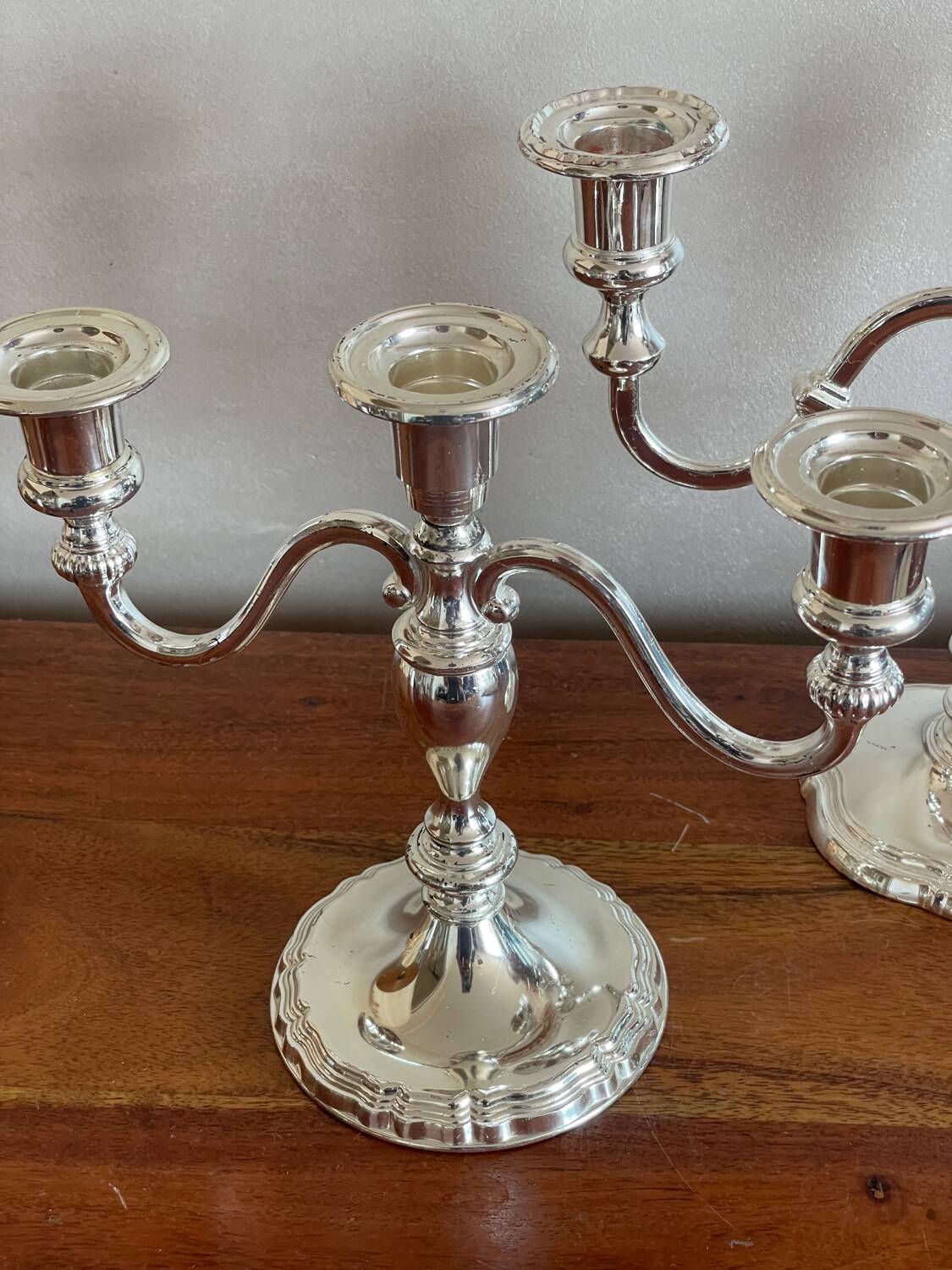 Pair of English candlesticks