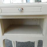 Pair of white lacquered bedside tables