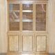 Library in the style of David Linley in satinwood, walnut, and rosewood.