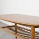 Midcentury Two Tier Teak Slatted Coffee Table.