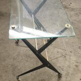 Door table revised glass and metal 50/60