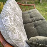 2-seater rattan bench