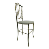 Italian Side Chair in Golden Brass by Giuseppe Gaetano Descalzi for Chiavar