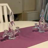 Set of 2 crystal candle holders
