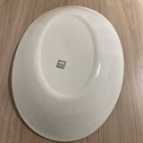 Manufacture de salin 6 yellow oval flat plates with zebra pattern