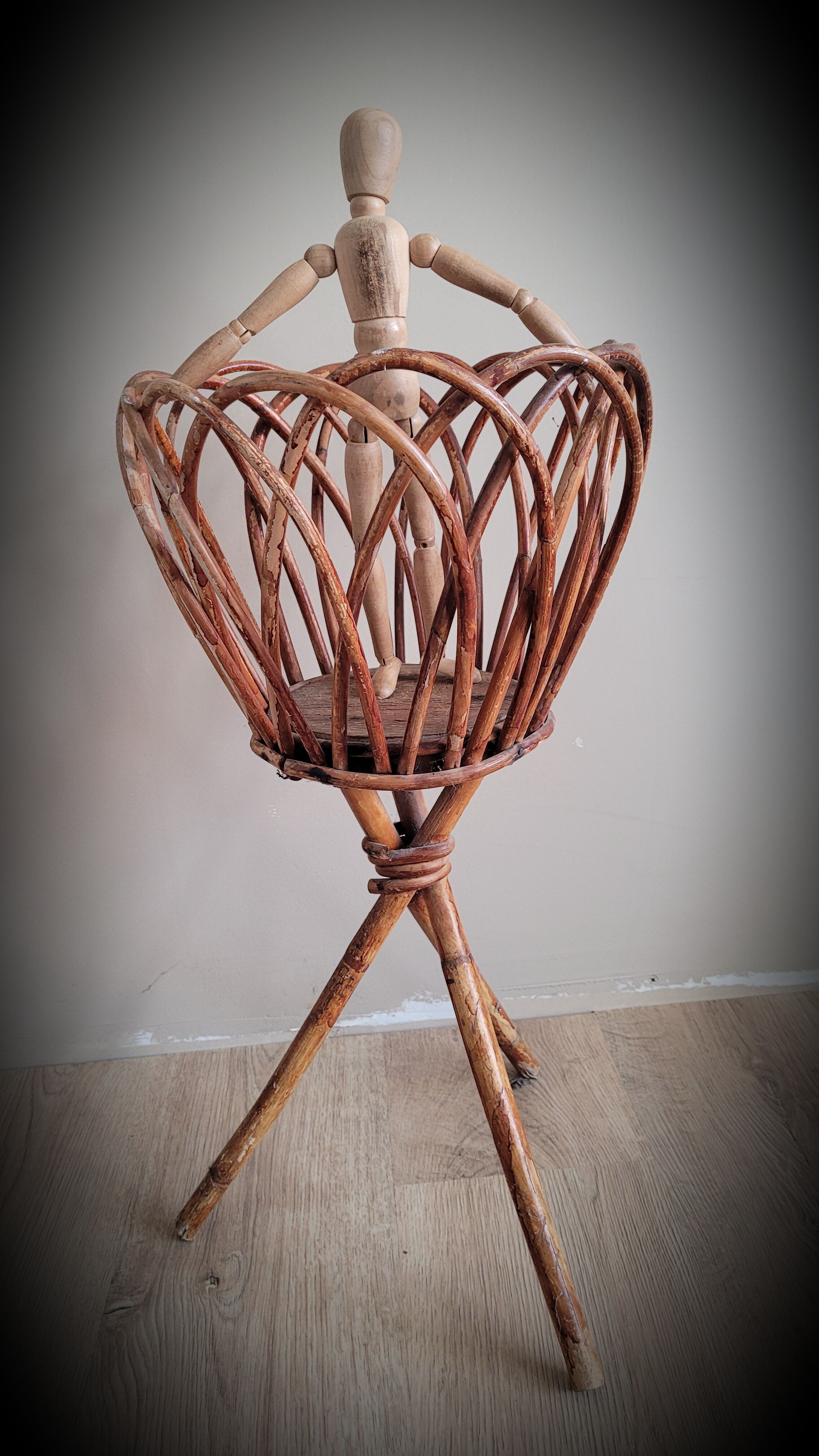 Rattan plant holder