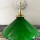 Applique murale vintage en opaline verte