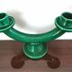 Pair of vintage green ceramic candlesticks