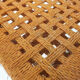 Mid-century sisal and wooden stool, The Netherlands 1950's