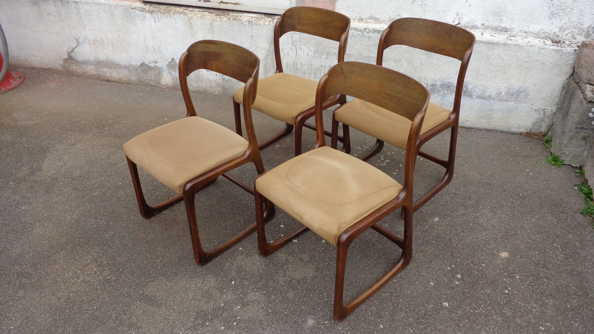 Baumann sled chairs set