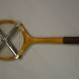 Vintage wooden tennis rack