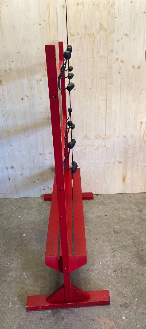 School Coat Rack Small Kindergarten Wood Vintage Style