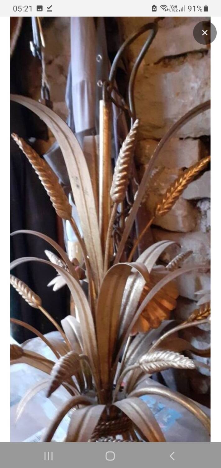 Golden Wheat Ear Chandelier