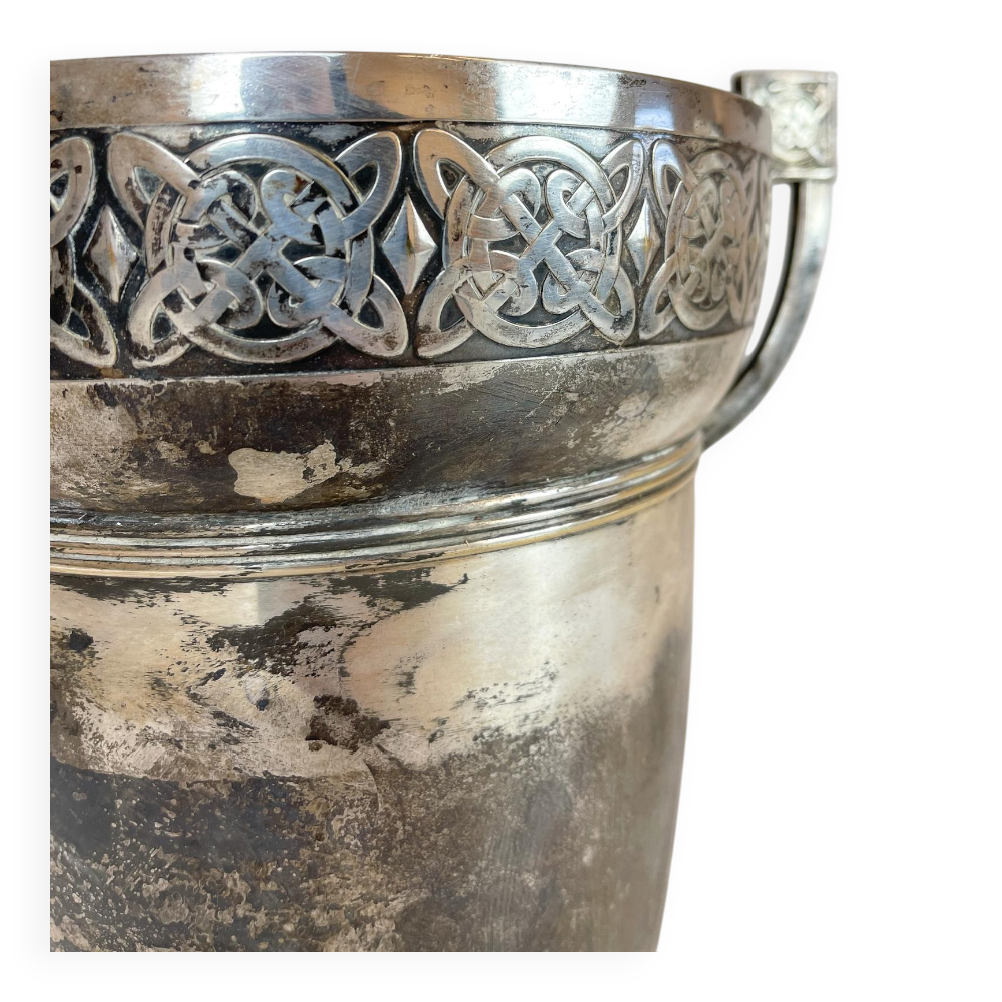 Art Deco champagne cooler with relief pattern, Sweden, 1930s