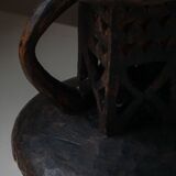 Hardwood stool Tonga (Batonga) carved with geometric patterns, 20th century, 1960s.