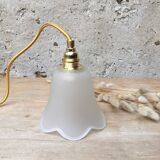Pair of tulip lamps frosted glass