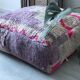 Vintage moroccan boujad floor pouf 'amethyst'