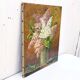 Oil painting on canvas bouquet of lilacs 1903 Vintage
