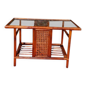 Table basse en rotin