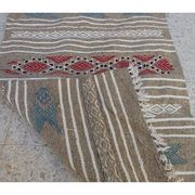 Traditional handmade Berber grey carpet in pure wool 110×70cm